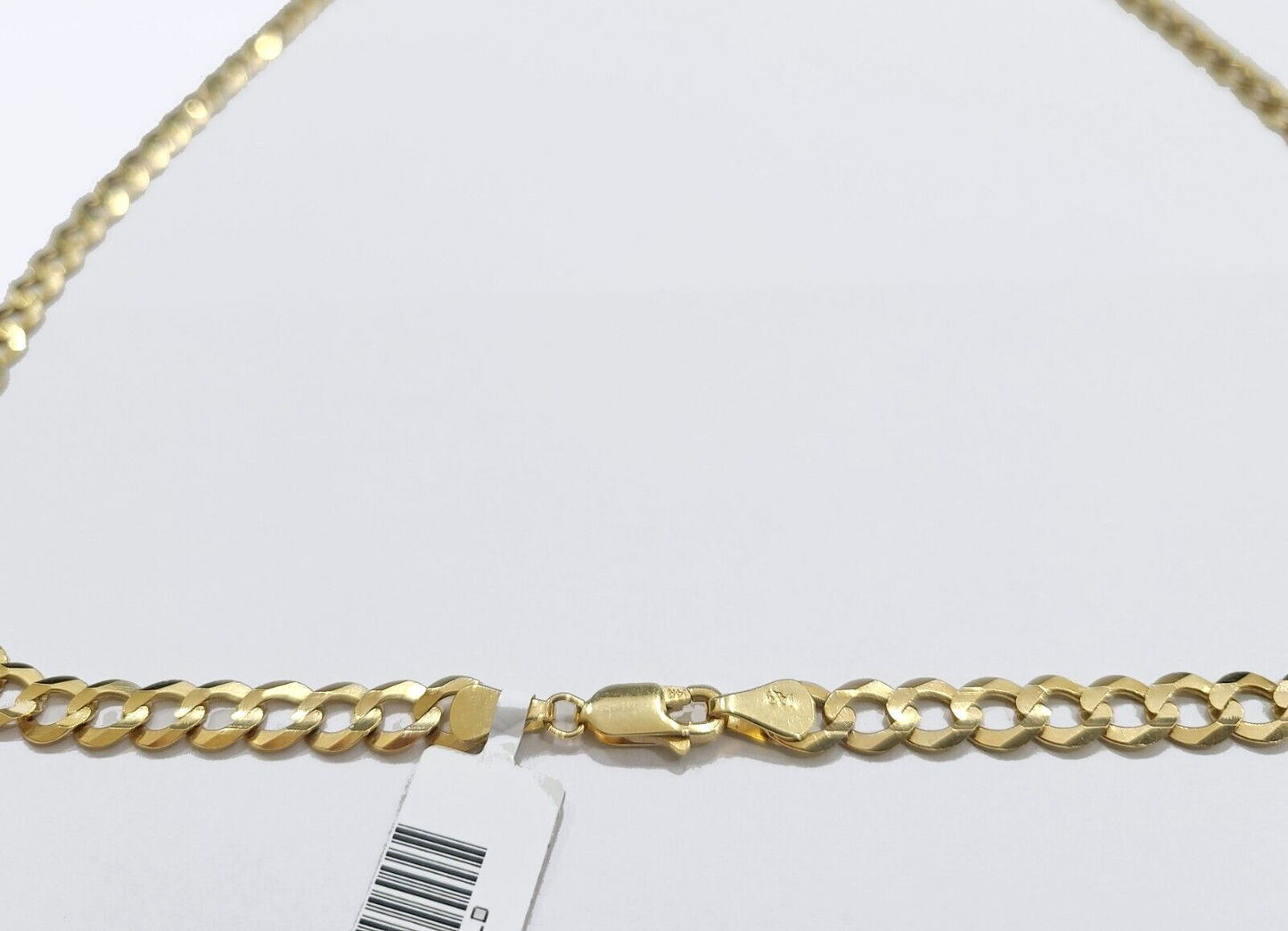 Real 14k Yellow Solid Gold Necklace Cuban Curb Link Chain 26'' inches 6mm Unisex