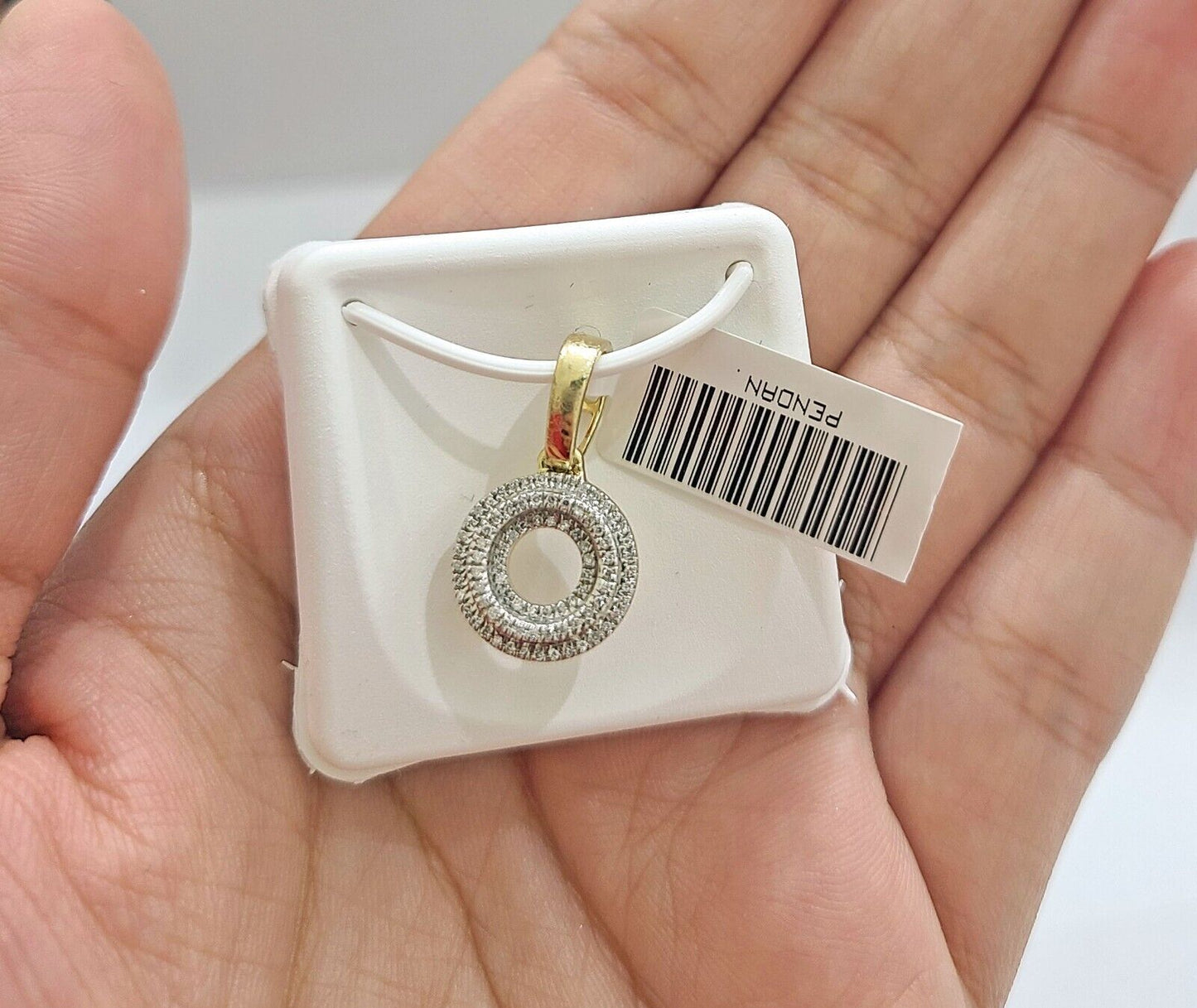 Real 10K Yellow Gold Initials Diamond Cut Charm A-Z Pendant Alphabets