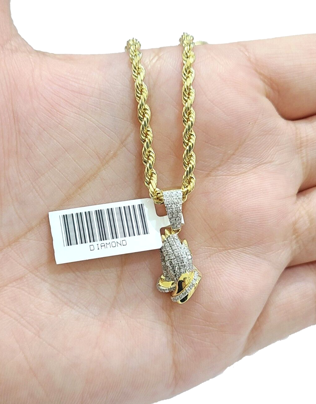 Real 10k Yellow Gold 3mm Rope Chain 20
