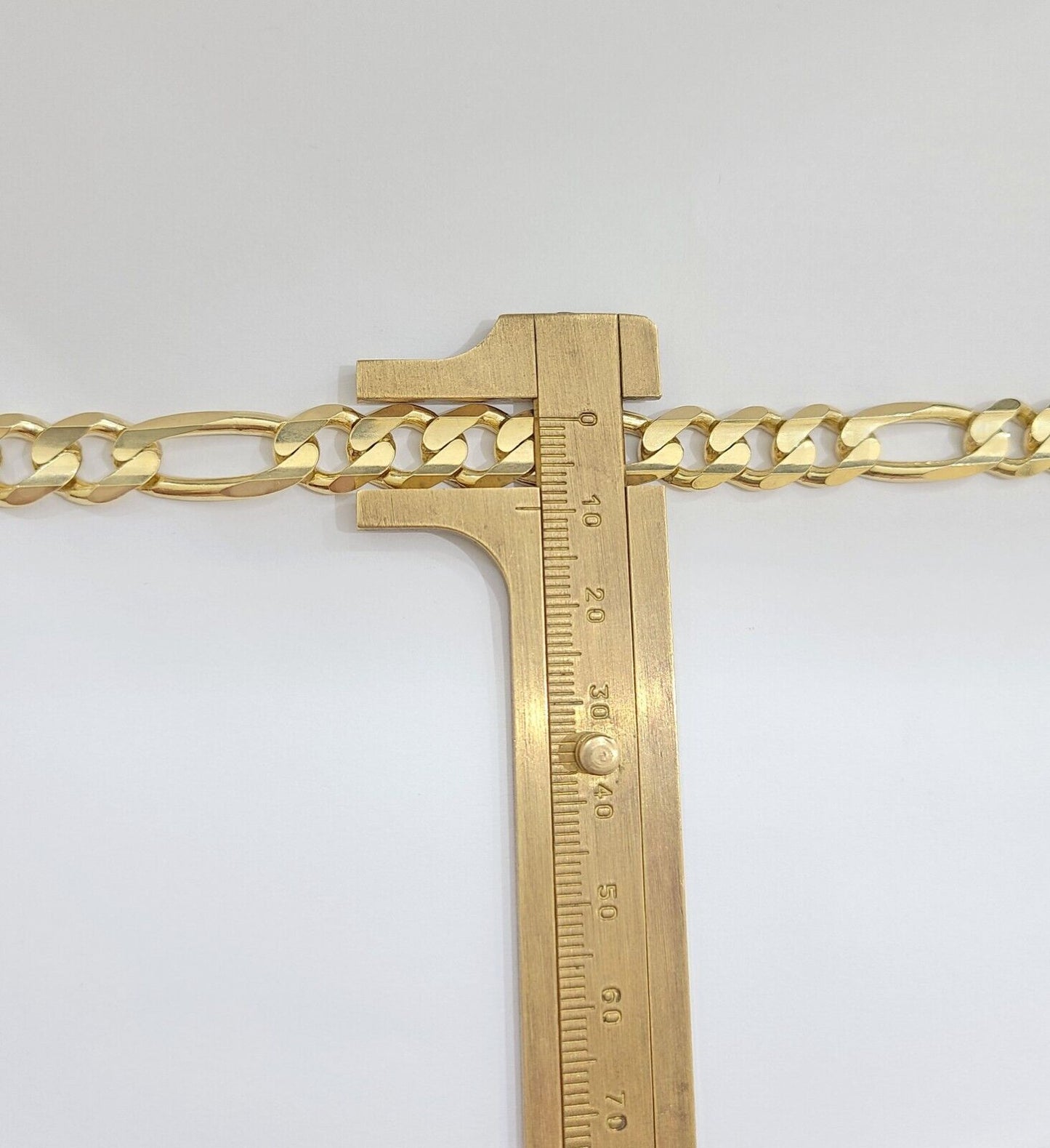 14k Solid Yellow Gold Figaro Chain 10mm 26'' Inches Necklace Real 14kt