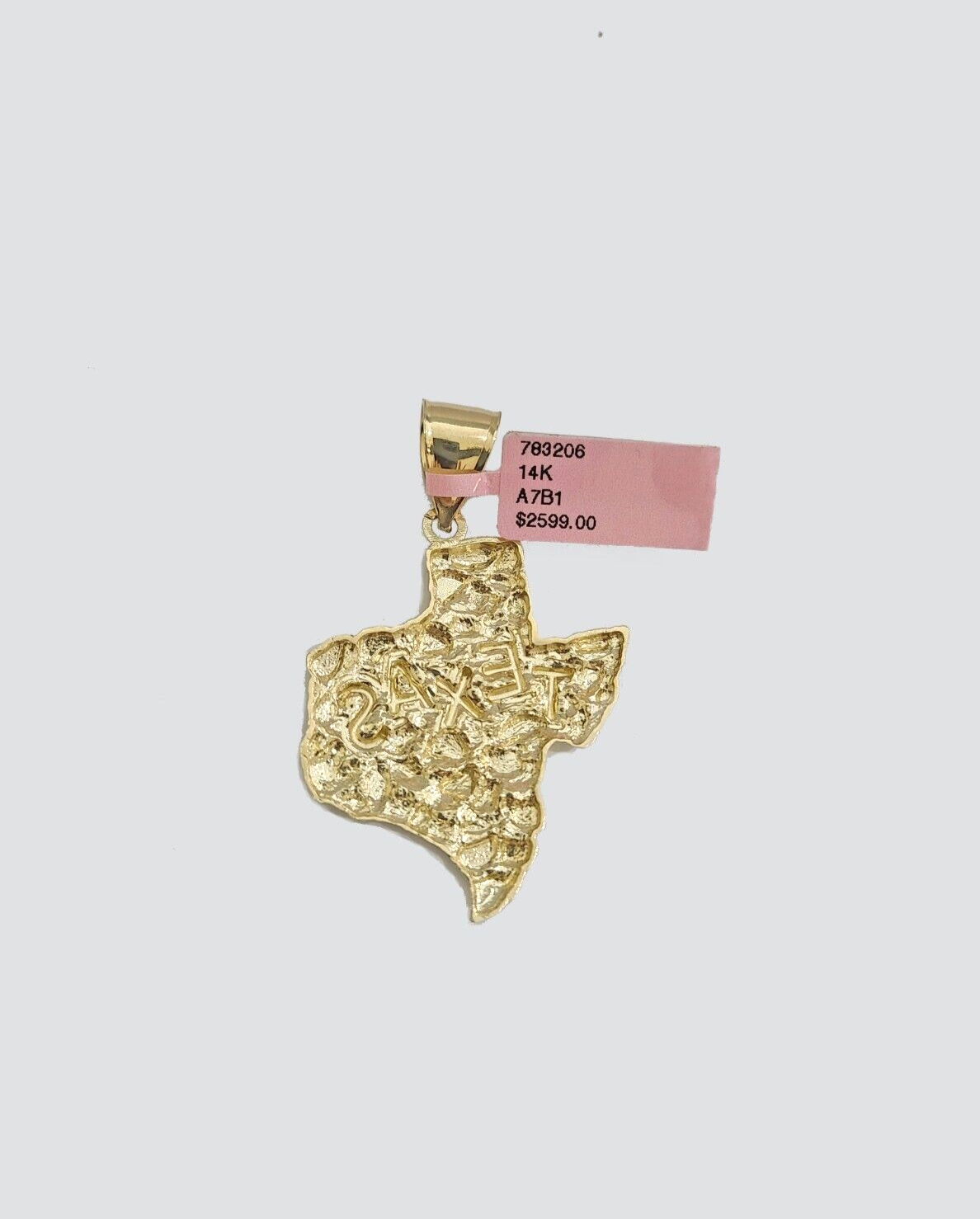 14k Yellow Gold Miami Cuban Chain 24 Inch Necklace Texas Map Charm Pendant Real