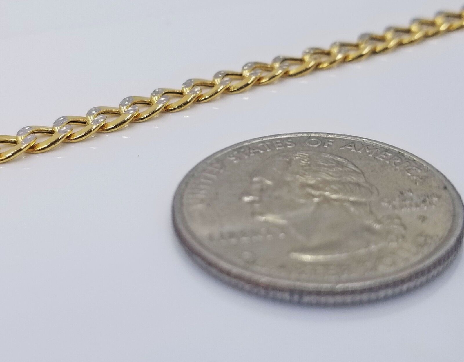 Real 10k Yellow Gold Cuban Curb link Bracelet 4mm 7" Inches Diamond Cut 10kt