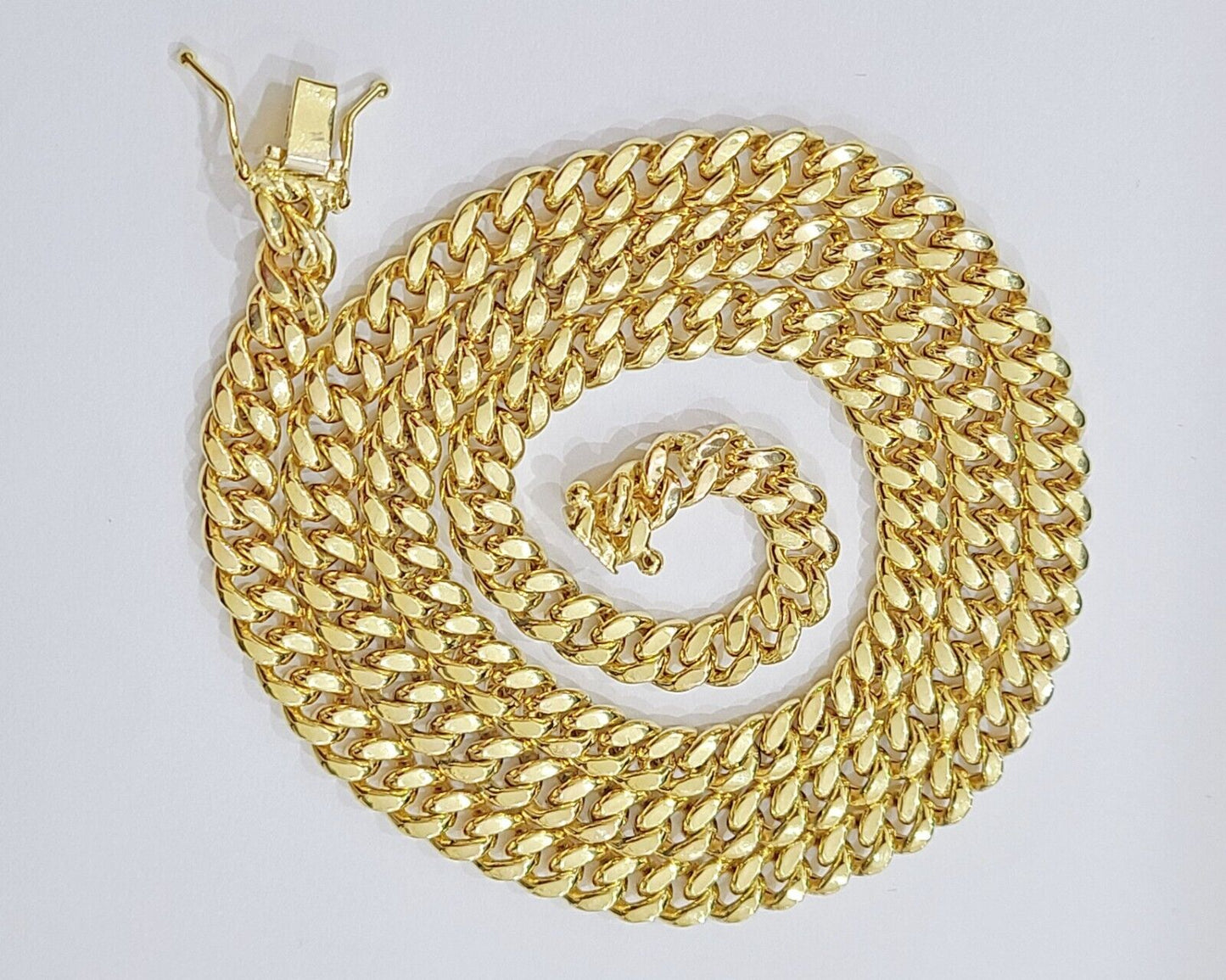 14k Yellow Gold Miami Cuban Link Chain 6mm 28" Necklace Box Lock REAL