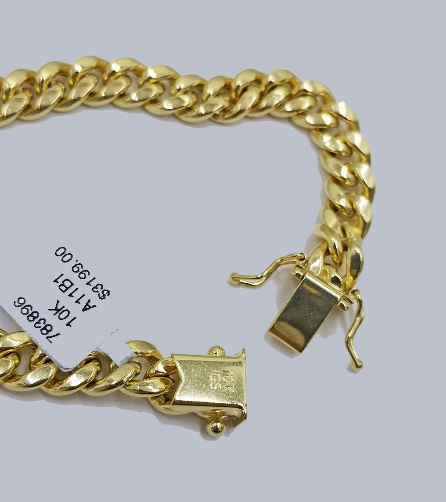 Real 10k Yellow Gold 7mm Miami Cuban Link Bracelet 8" inch Men and Women