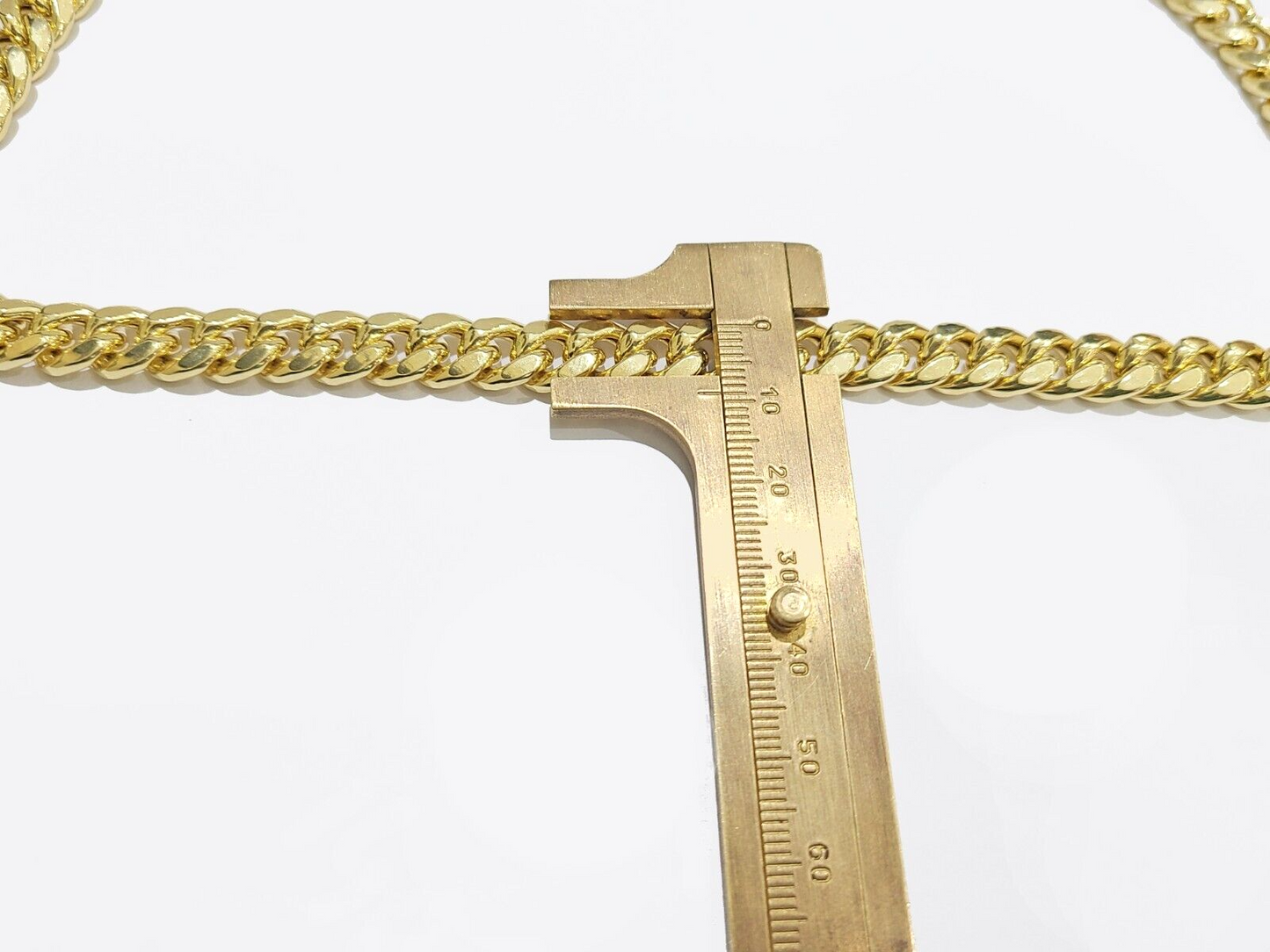 Real 14k Yellow Gold Necklace Miami Cuban Link Chain 9mm 20 inch Short Mens 14kt