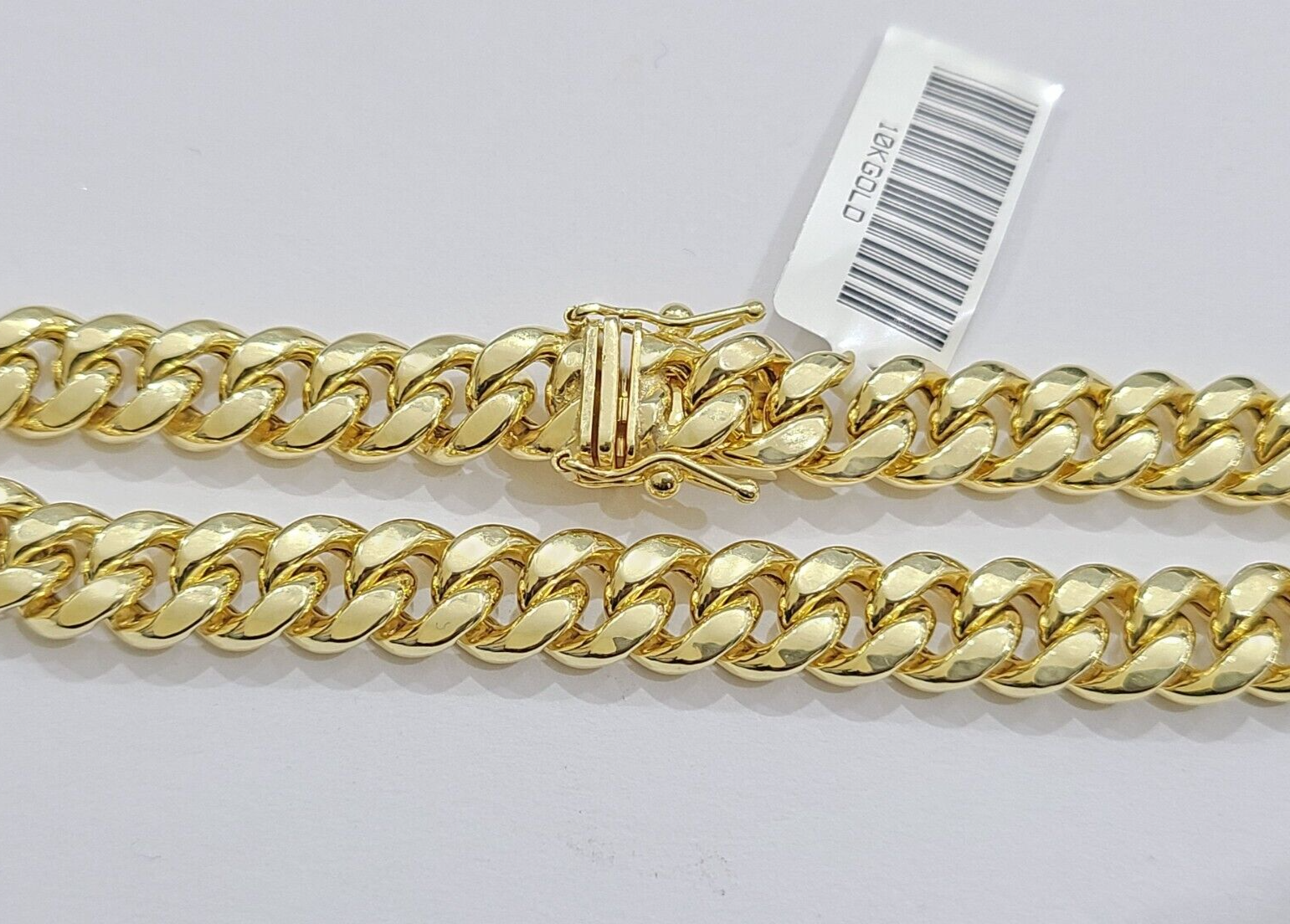Real 10k Yellow Gold 8mm Miami Cuban Bracelet 9 Box lock