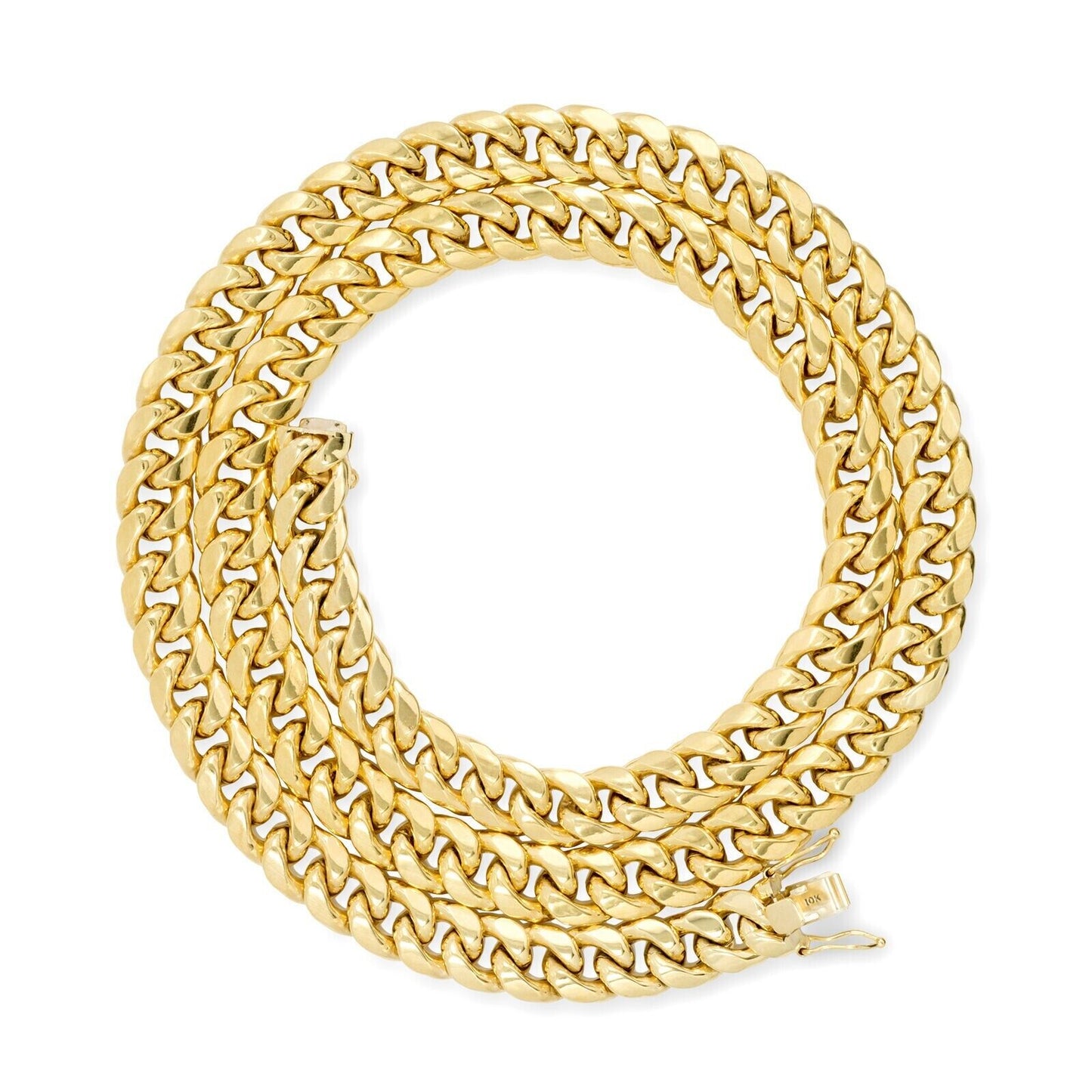 Mens 10k Yellow Gold Chain Necklace Miami Cuban Link 20 Inch 9mm REAL 10KT GOLD