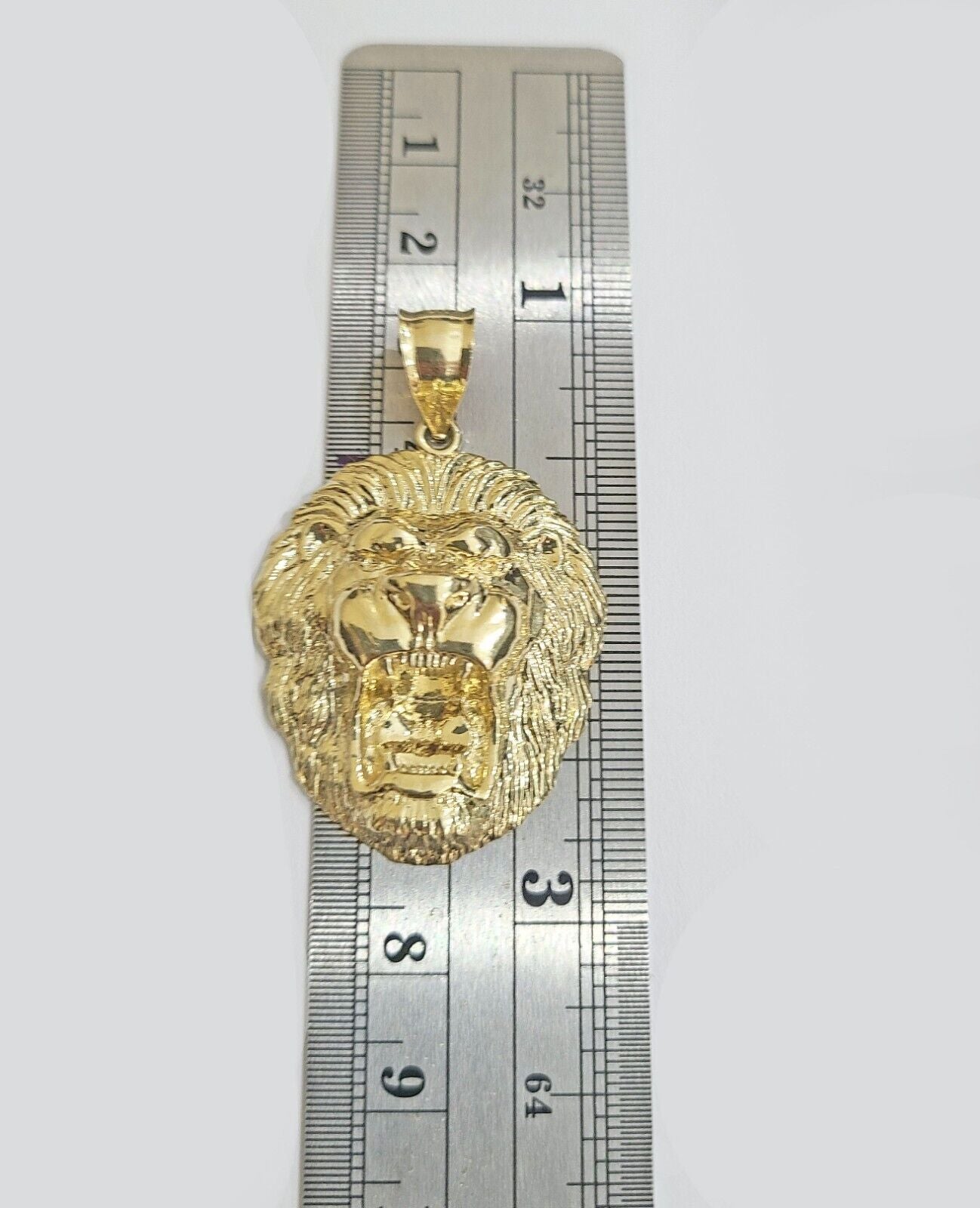 Real 10k Yellow Gold Milano Rope Chain 26'' Necklace Lion Head charm pendant