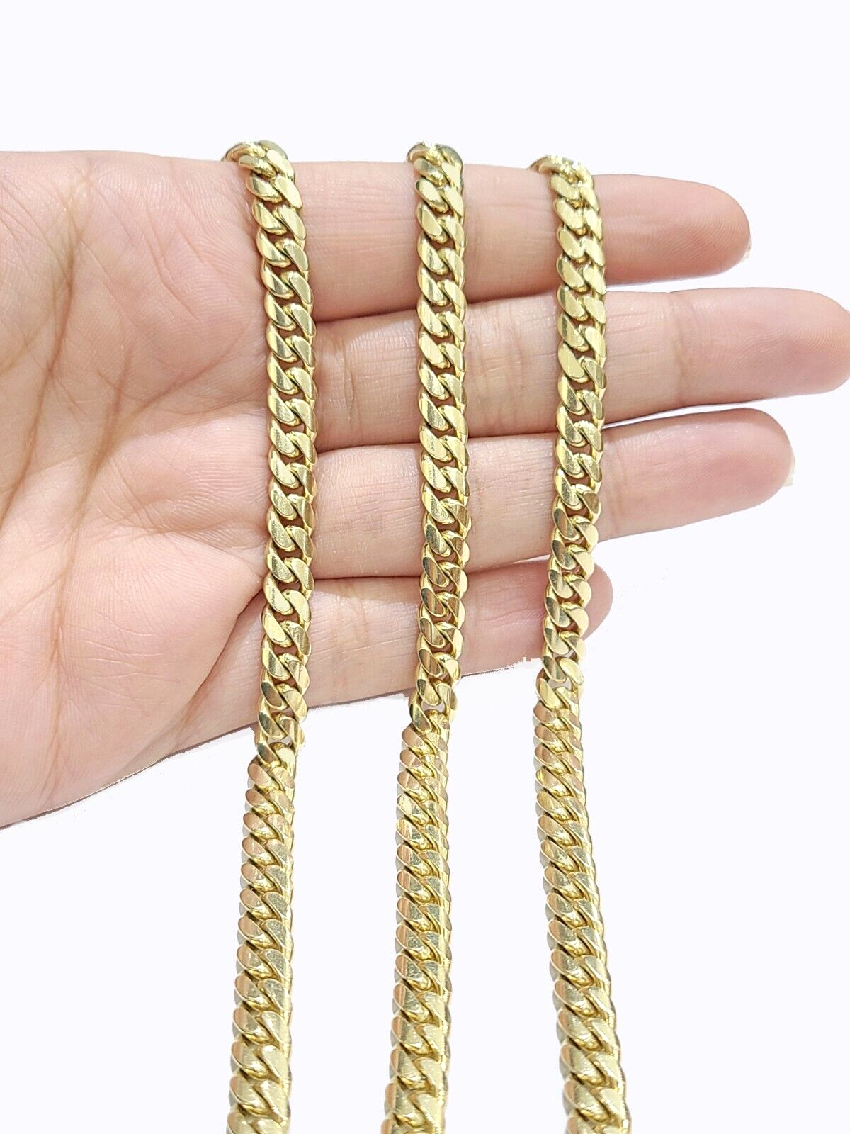 Real 14k Yellow Gold Necklace Miami Cuban Chain 6mm 26" inch 14kt Unisex Chain
