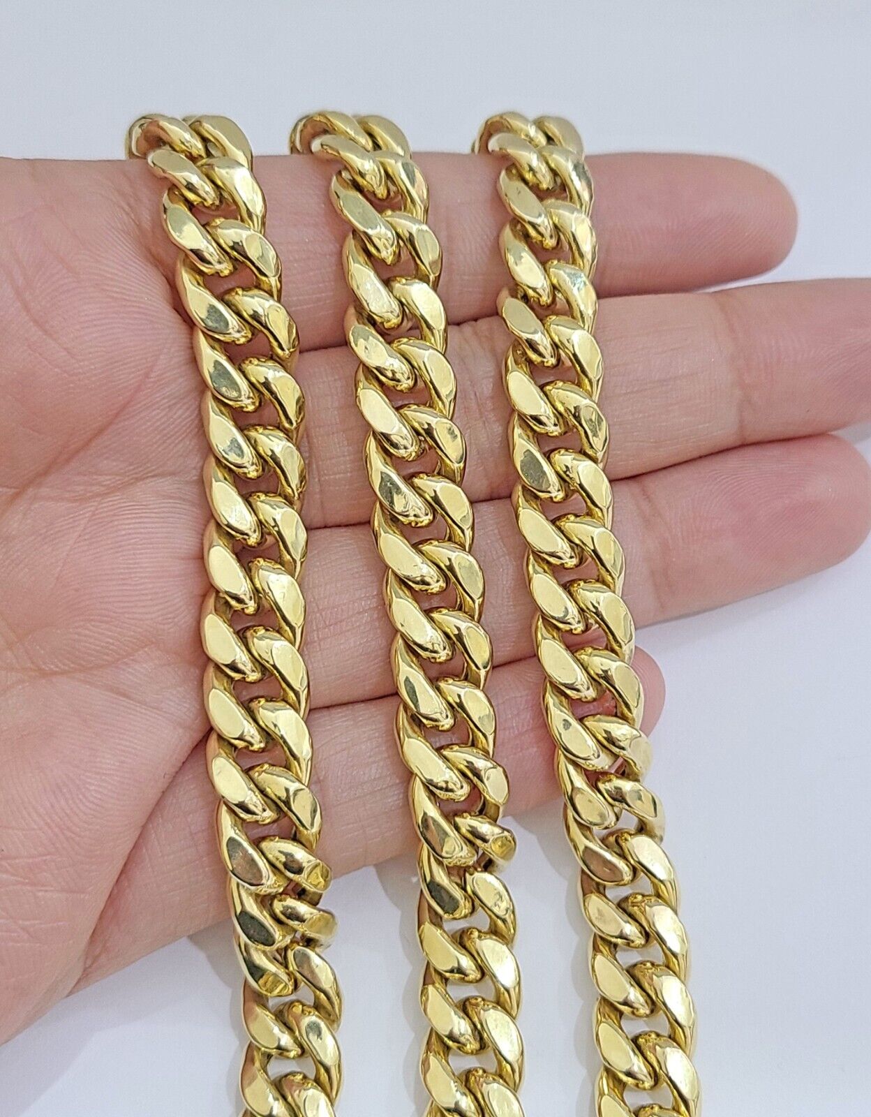 14k Yellow Gold Miami Cuban Link Chain 9mm 20" Necklace Box Lock 14kt Choker