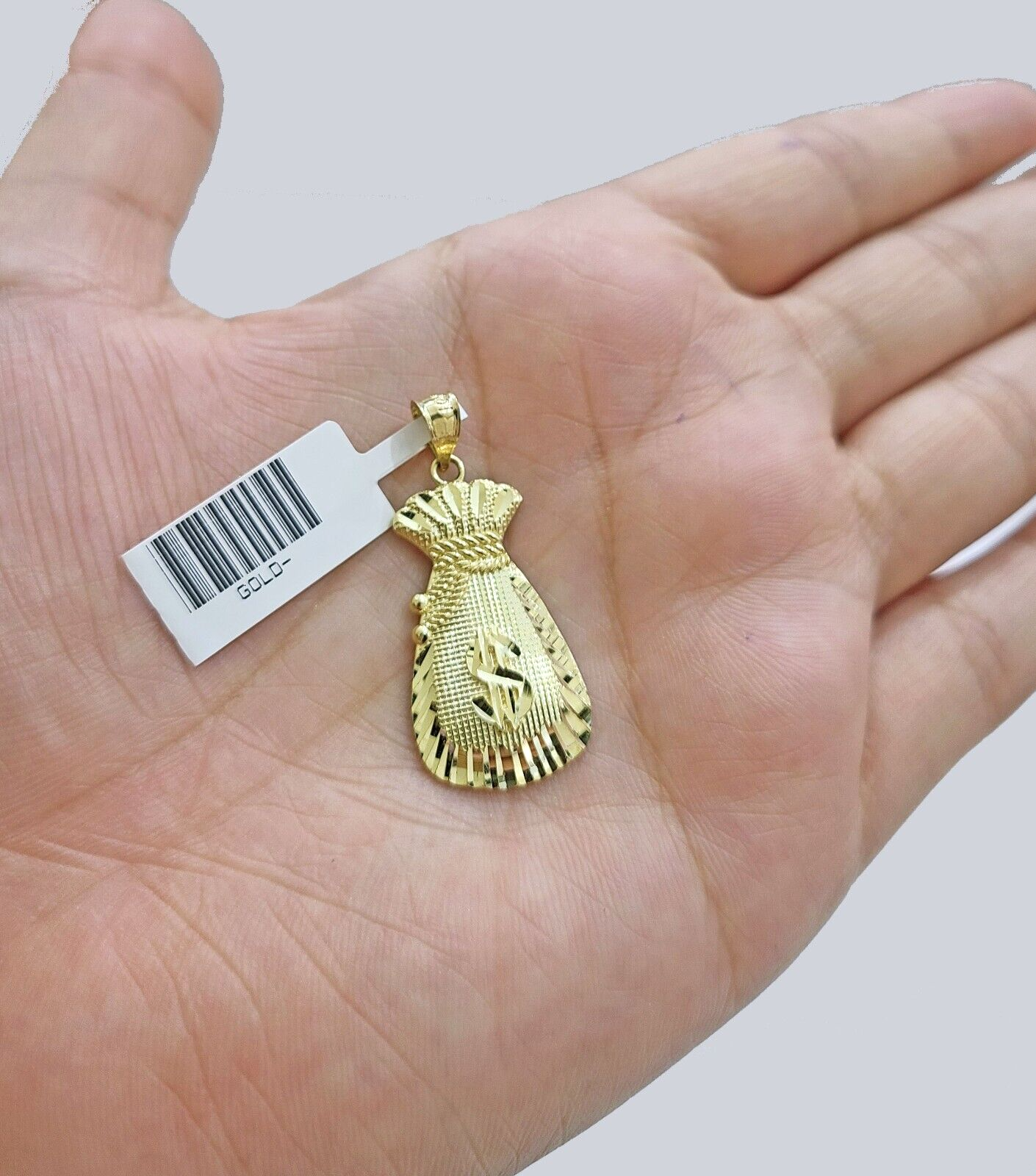 Gold money 2025 bag charm