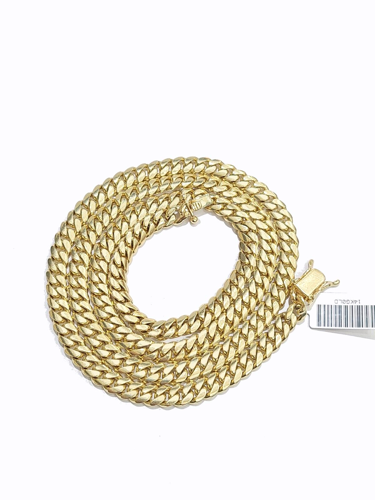 Real 14k Yellow Gold Necklace Miami Cuban Chain 6mm 26" inch 14kt Unisex Chain