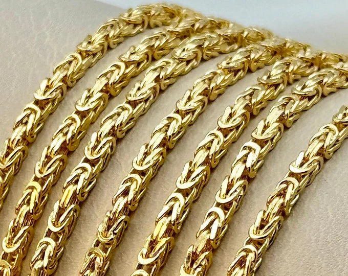 Best Real 18k Yellow Gold Rope chain necklace