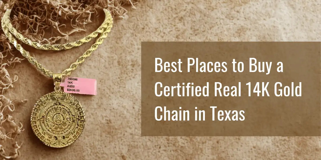 Certified real 14K gold chain available at trusted jewelry stores in Texas