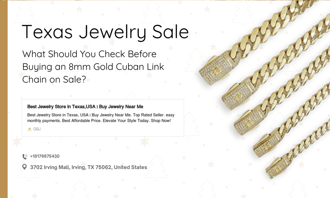 Buy 8mm gold cuban link chain on Sale