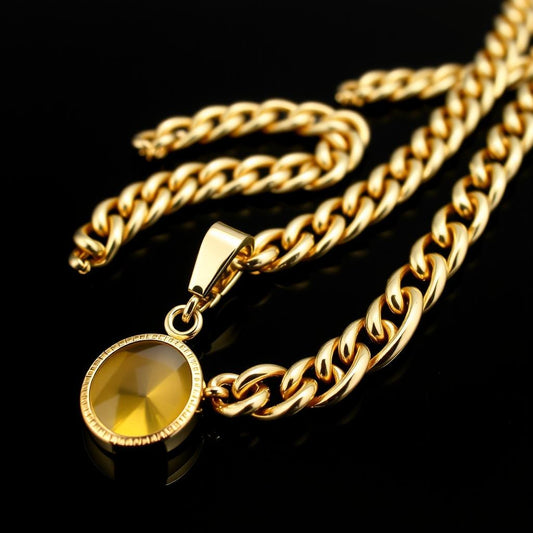  Cuban Link Chain with Pendant 