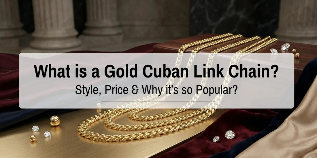 Gold Cuban link chain thick interlocking pattern in yellow gold