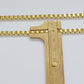 10K Yellow Gold Box Byzantine Chain Necklace 18'' Inch 4mm Real 10kt Lobster Lock