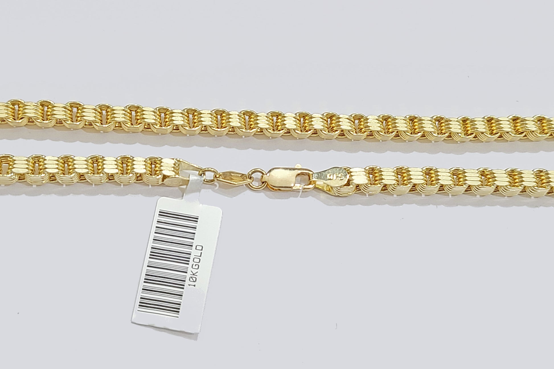 10K Yellow Gold Box Byzantine Chain Necklace 20'' Inch 4mm Real 10kt Lobster Lock
