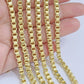 10K Yellow Gold Box Byzantine Chain Necklace 22'' Inch 4mm Real 10kt Lobster Lock
