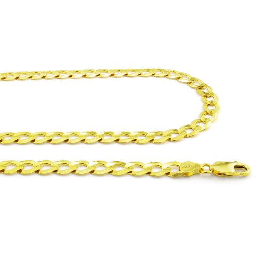 Real 10k Yellow Gold Cuban Curb Link Chain 8mm Necklace 26'' Lobster Lock 10kt