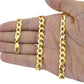 Real 10k Yellow Gold Cuban Curb Link Chain 8mm Necklace 24'' Lobster Lock 10kt