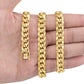 Real 10kt Yellow Gold Miami Cuban Link Chain 10k Necklace 30 Inches 9mm Box Lock