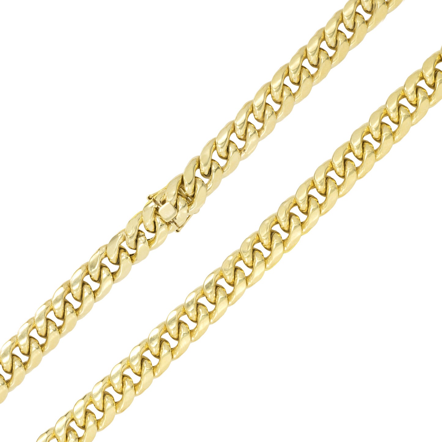 Real 10kt Yellow Gold Miami Cuban Link Chain 10k Necklace 30 Inches 9mm Box Lock