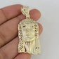 10k Jesus Head Charm Pendant Religious REAL 10Kt Yellow Gold Real Genuine