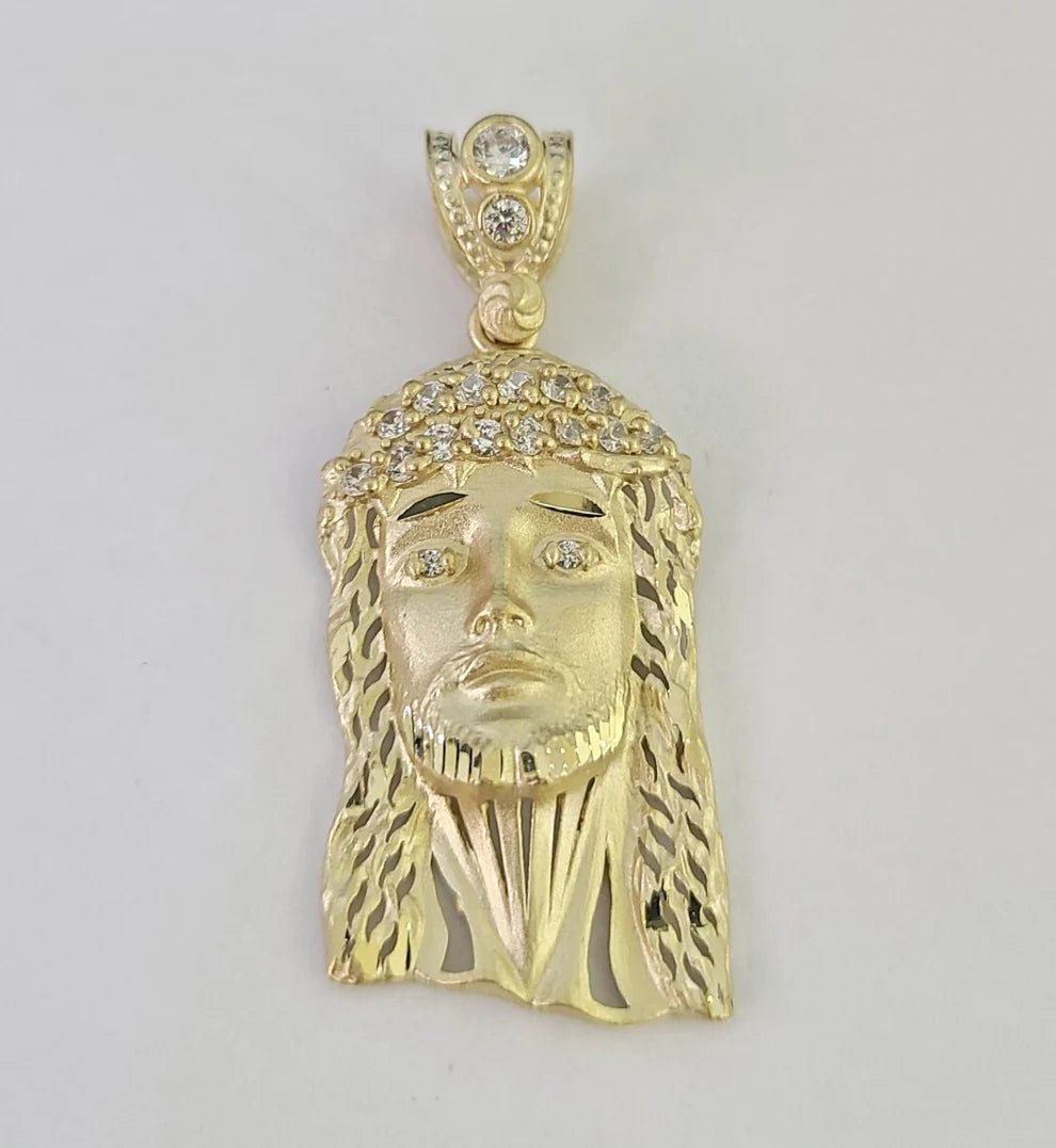 10k Jesus Head Charm Pendant Religious REAL 10Kt Yellow Gold Real Genuine