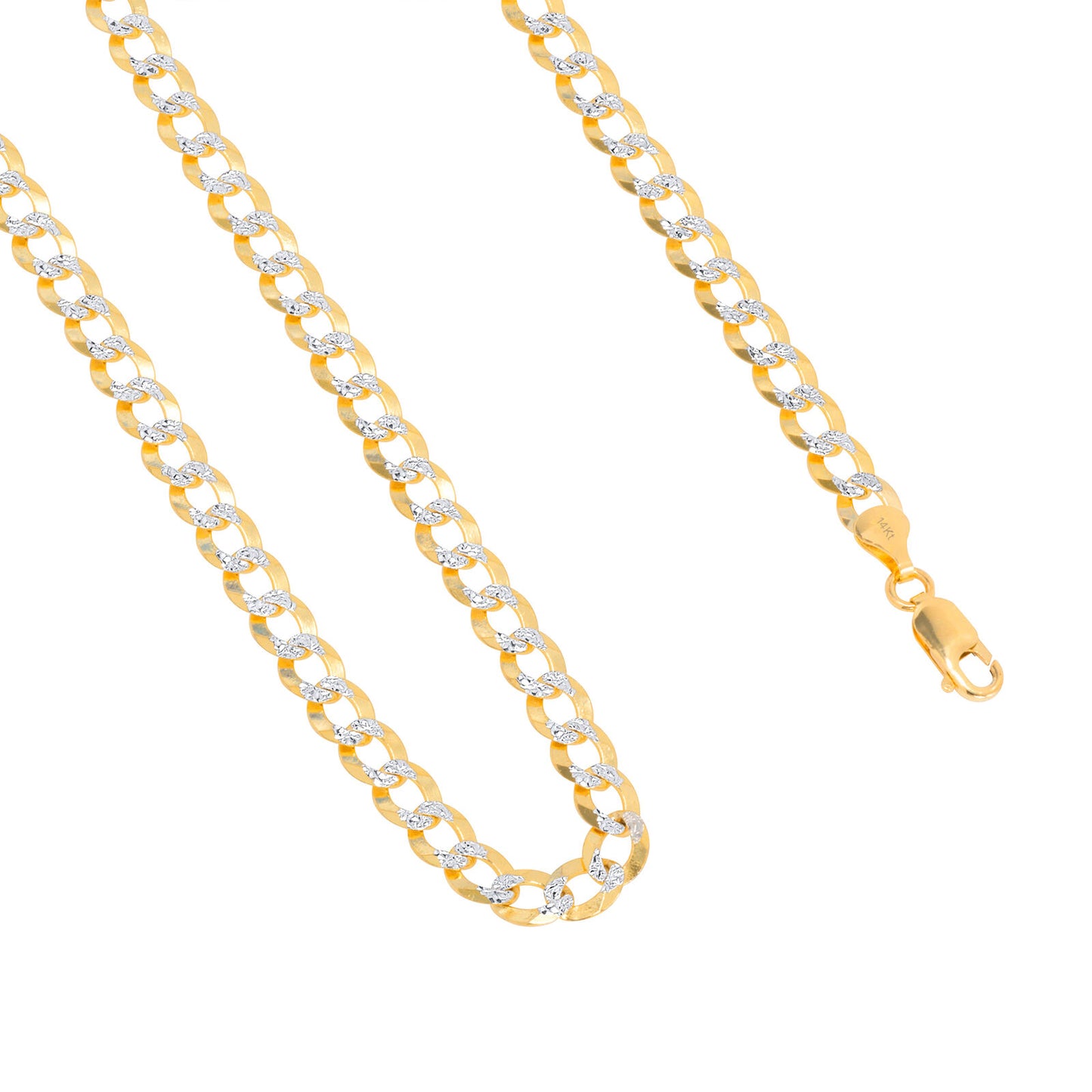 10K Solid Yellow Gold Cuban Curb Chain 12mm Diamond Cut Necklace 20'' Inches
