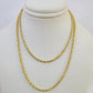 Real 18k Rope Chain Necklace 22 Inches 2mm Yellow Gold Men Women 18KT SOLID