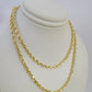 Real 18k Rope Chain Necklace 22 Inches 3mm Yellow Gold Men Women 18KT SOLID