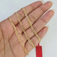 Real 18kt Cuban Curb Chain Necklace 2.5 mm 20 Inch Yellow Gold Men Women SOLID
