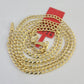 Real 18kt Cuban Curb Chain Necklace 2.5 mm 20 Inch Yellow Gold Men Women SOLID