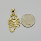 Real 10k Yellow Gold Charm Pendant Scorpio Zodiac Sign 10kt Genuine Men Women