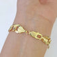 Real 10k Yellow Gold Bracelet Mens Cuban curb Link ID Name Plate Solid 13mm 9"