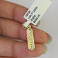 10k Gold Initial I Charm Rope Chain 16"-26" 2.5mm SET Necklace Alphabet Pendant