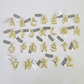 10k Yellow Gold Initials Charm Pendant A-Z Nugget Alphabets Men Women Real