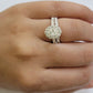 Real 14k Gold Diamond Wedding Engagement Ring Band SET Ladies 2 CT Diamonds Oval