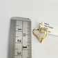 10K Solid Franco Chain Heart Pendant Charm Necklace 16"-22" 1mm Gold Ladies