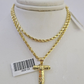 10k Gold Initial T Charm Rope Chain 16"-26" 2.5mm SET Necklace Alphabet Pendant