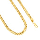 Real 10K Yellow Gold Palm Chain 4mm Necklace 20-26'' inch Lobster Lock Hollow