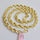 Real 14k Gold Rope Chain Necklace 28 Inch 8mm Mens Diamond cut SOLID 14KT Yellow