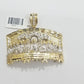 Real 10kt yellow gold Last Supper pendant charm 3D style