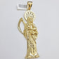 Real 10k Gold Ripper Charm Pendant Mens 4.2 Inch Real 10kt Yellow Gold For Chain