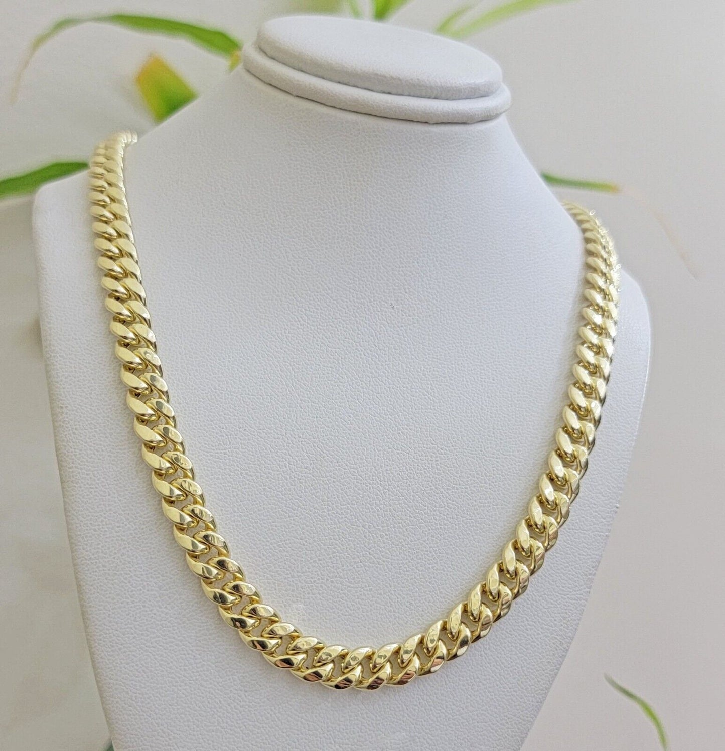 Real 10k Gold Necklace 8mm Miami Cuban Link Chain 20 - 30 Inch Men's 10KT STRONG