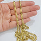 Real 10K Yellow Gold Chain Necklace Miami Cuban Link Chain 4.5mm 18" - 26'' Inch