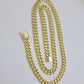 14k Gold Chain Necklace 22 Inch Miami Cuban Link 8mm Box Lock Real 14KT For Mens