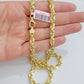 Solid 14k Gold Rope Chain Necklace 20 Inch 6mm Real 14kt Yellow Gold Diamond Cut